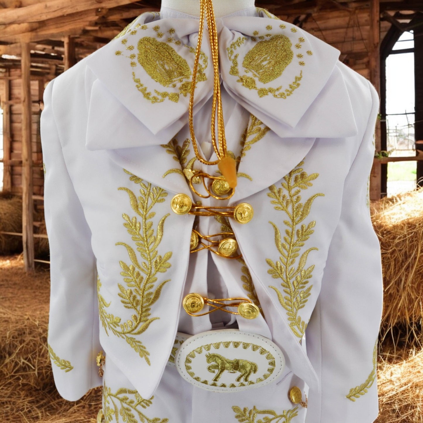 Charro Baptism (7-Piece) (White/Virgin/Gold)-Boys-0-Chacho's Kids