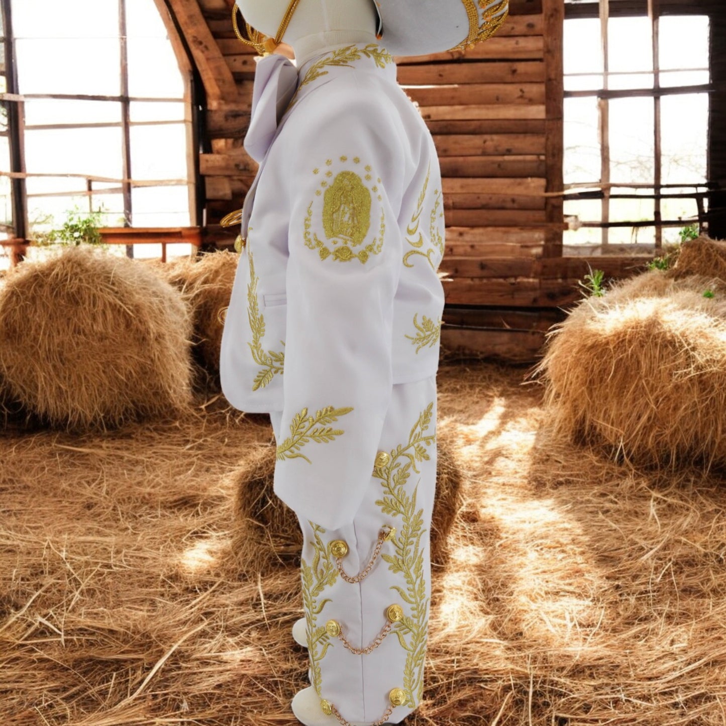 Charro Baptism (7-Piece) (White/Virgin/Gold)-Boys-Chacho's Kids