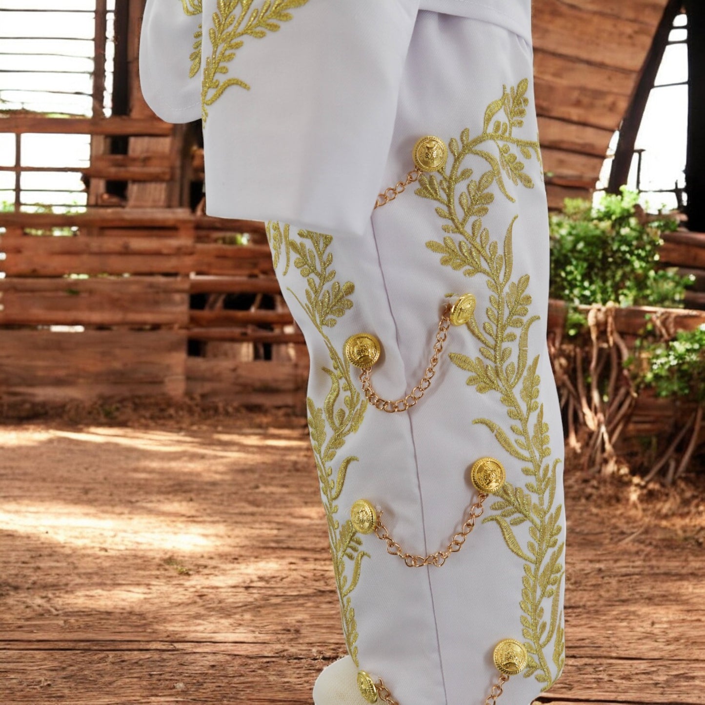 Charro Baptism (7-Piece) (White/Virgin/Gold)-Boys-Chacho's Kids