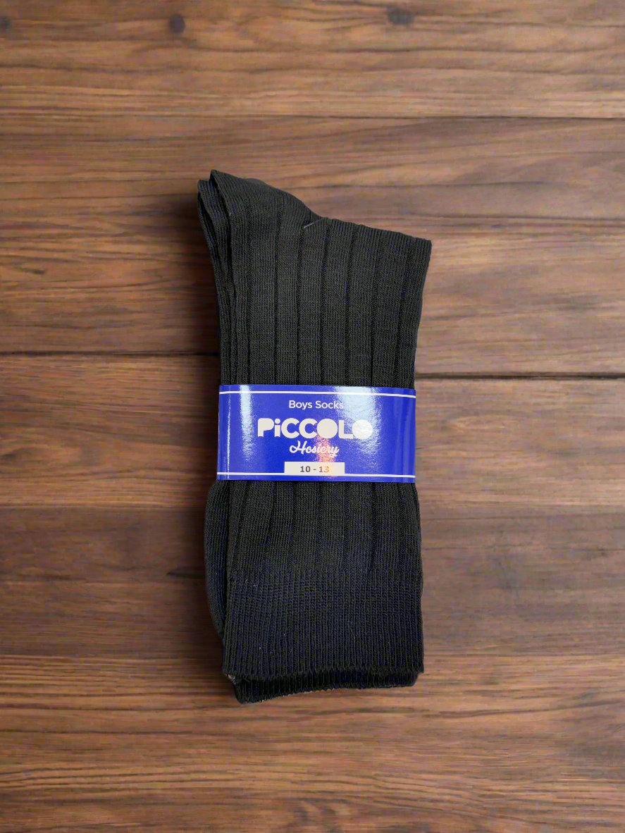 Mens/Teens Black Dress Socks (1008)-Boys-10-13-Chacho’s Kids