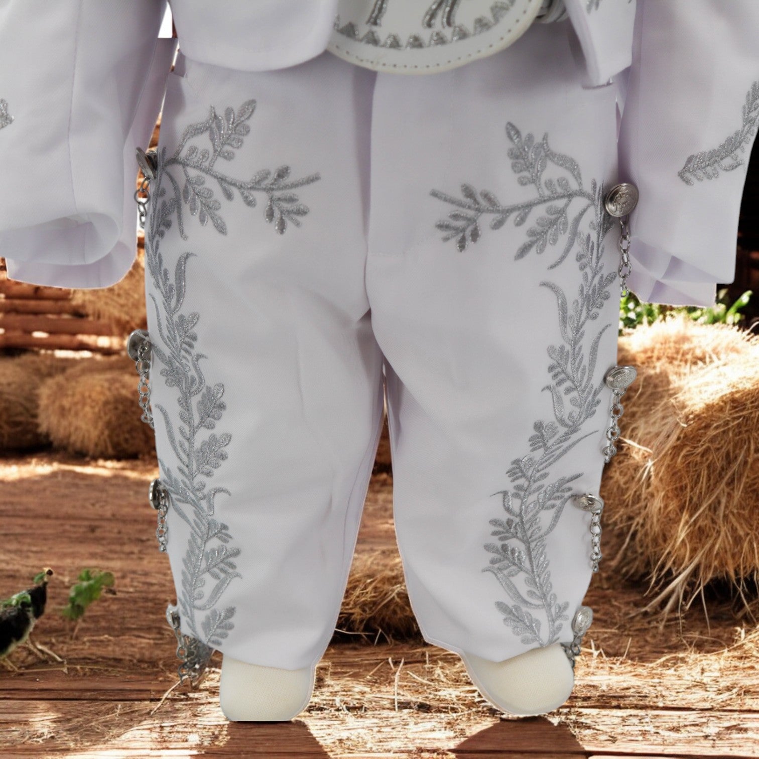 Charro Baptism (7-Piece) (White/Virgin/Silver)-Boys-Chacho's Kids