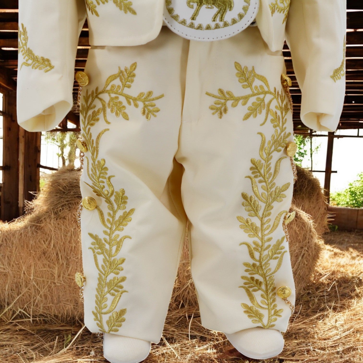 Charro Baptism (7-Piece) (Ivory/Virgin/Gold)-Boys-Chacho's Kids