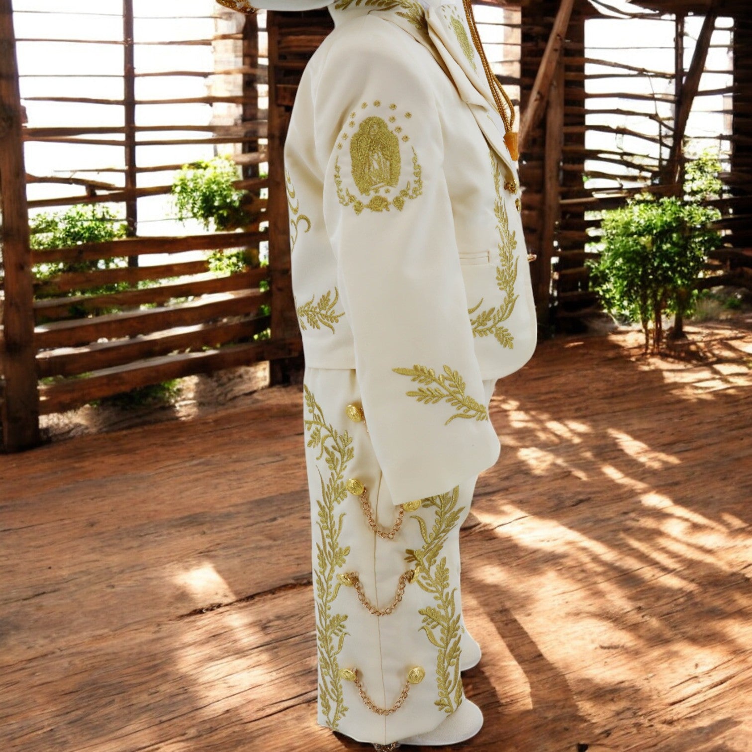 Charro Baptism (7-Piece) (Ivory/Virgin/Gold)-Boys-Chacho's Kids