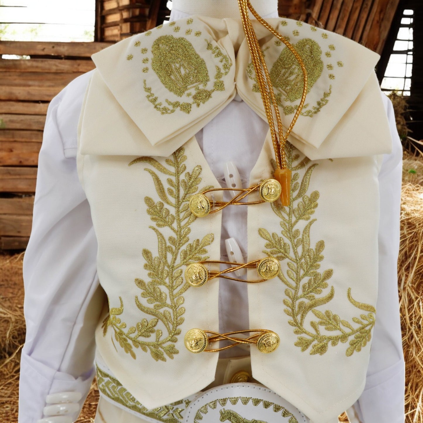 Charro Baptism (7-Piece) (Ivory/Virgin/Gold)-Boys-Chacho's Kids