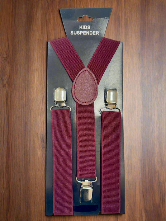 Toddler Suspenders (SPT-02)-Boys-Burgundy-Chacho’s Kids