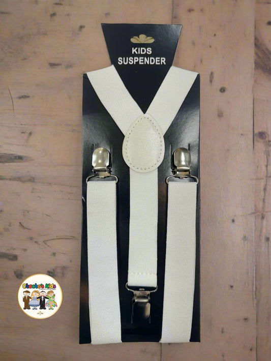 Kids Suspenders- White (SPT-02)
