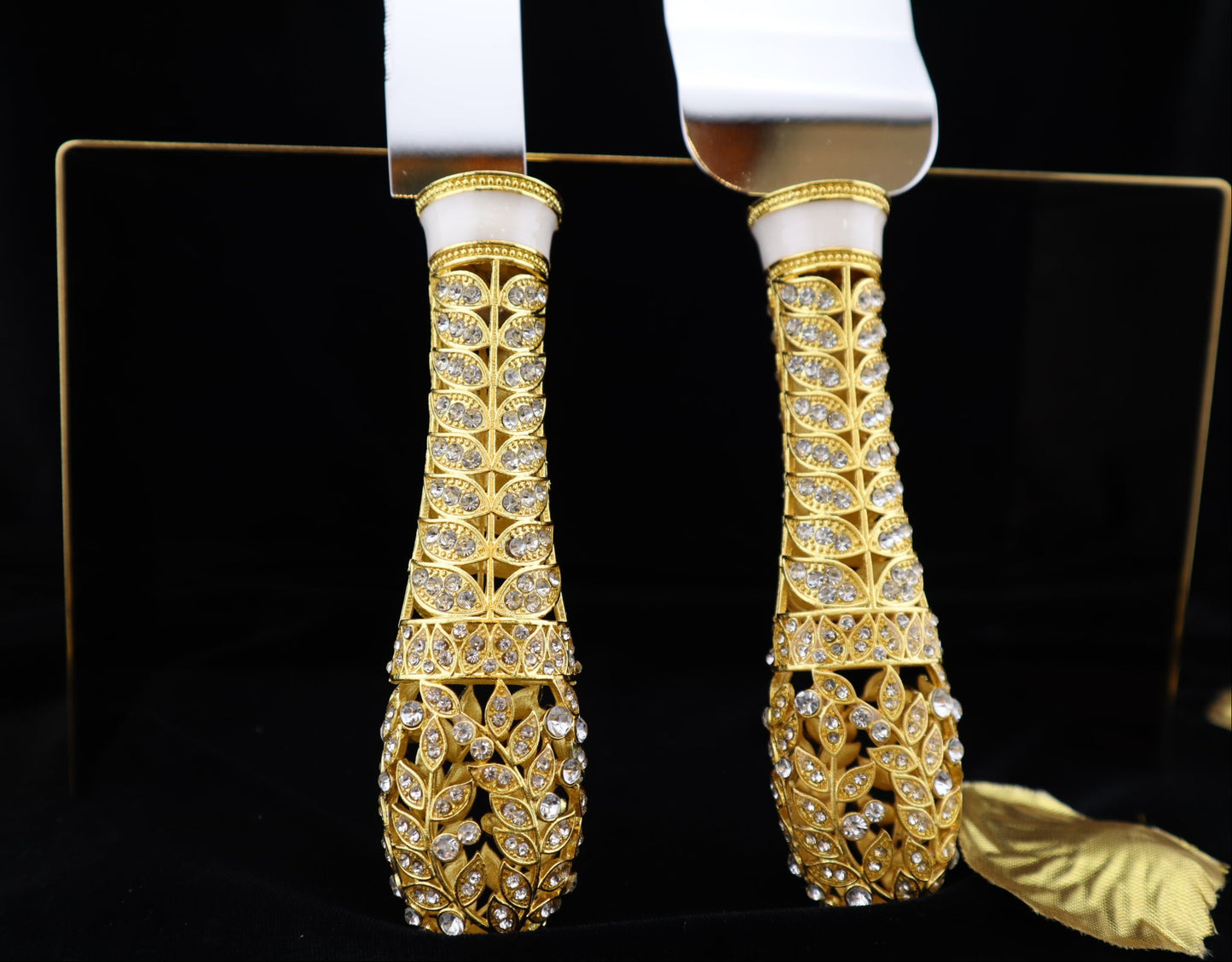 Wedding Knife & Serving Set-GOLD-WNF182
