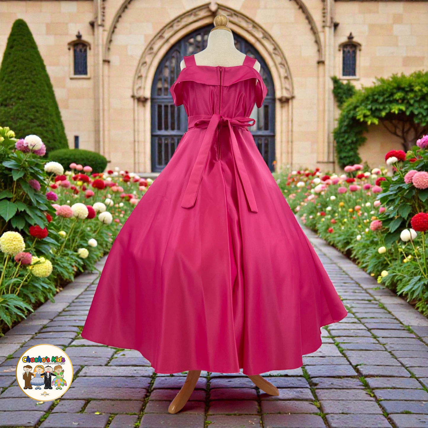 Silk Satin Ball Gown Dress (437)