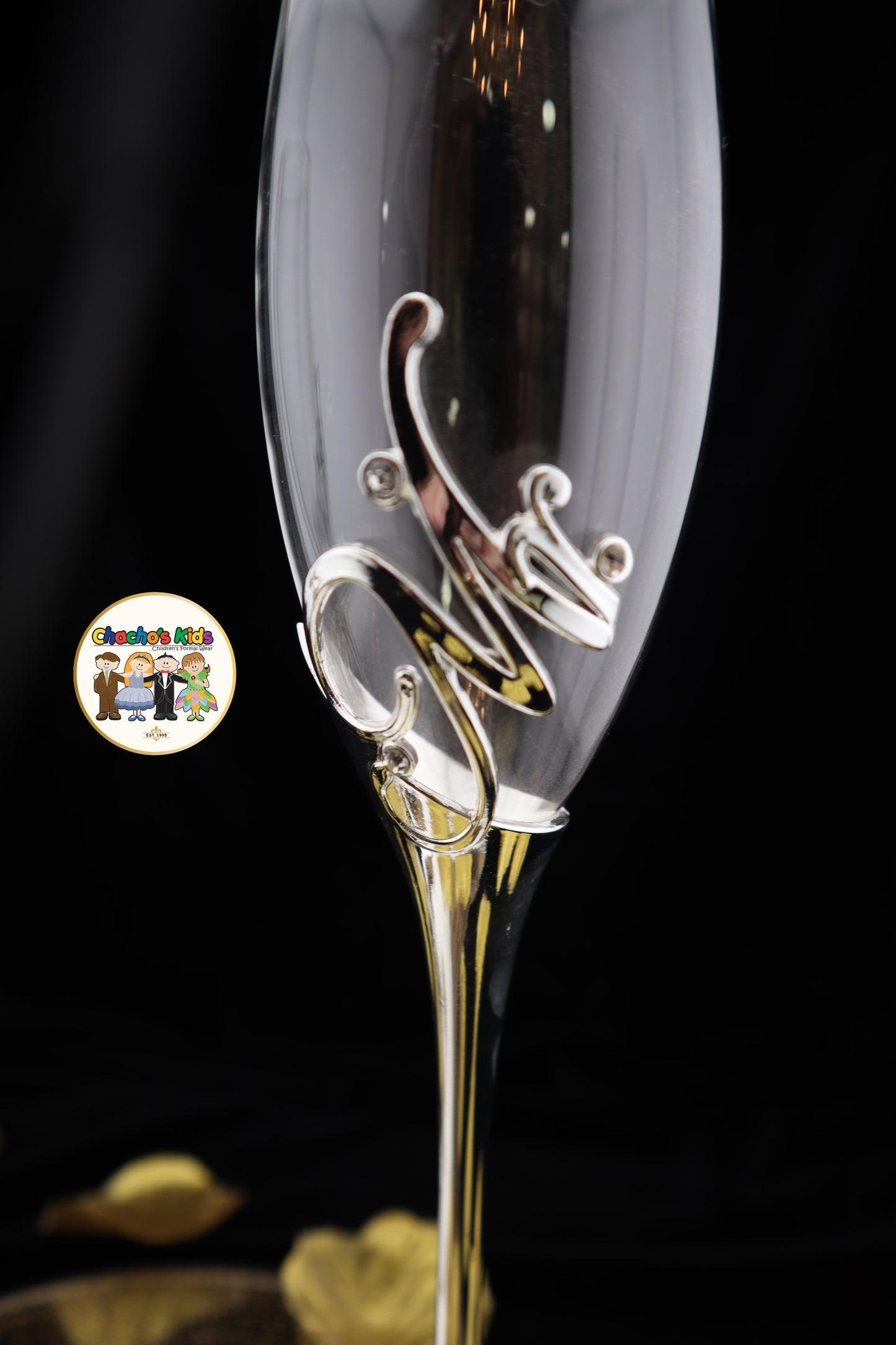 Super Elegant Wedding Wine Cups/ Wedding Flutes Set-Silver-002-Wedding Accessories-Chacho's Kids