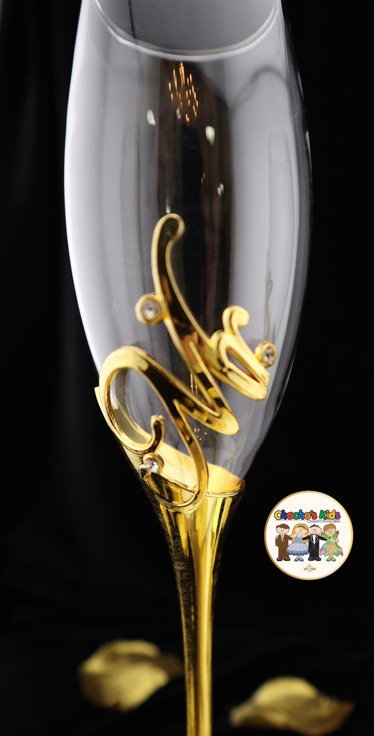 Super Elegant Wedding Wine Cups/ Wedding Flutes Set-Gold-002-Wedding Accessories-Chacho's Kids