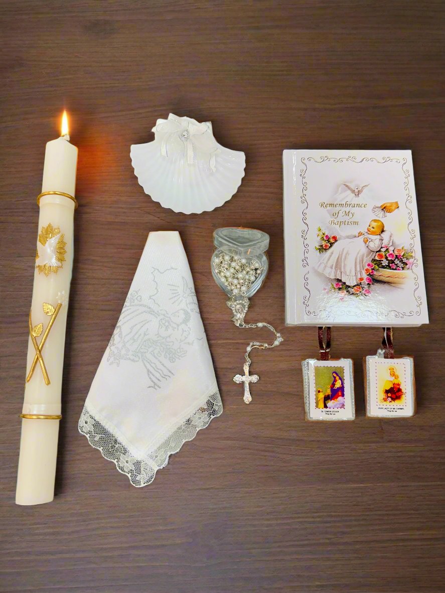 Basic Baptism Candle Set (6-Piece) (English)-Boys Girls-Chacho's Kids