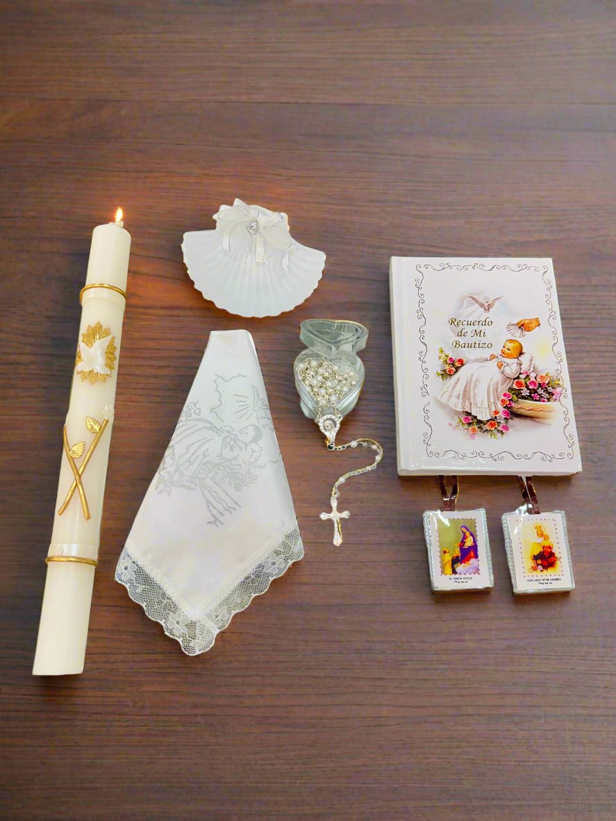 Basic Baptism Candle Set (6-Piece) (Spanish)-Boys Girls-Chacho's Kids