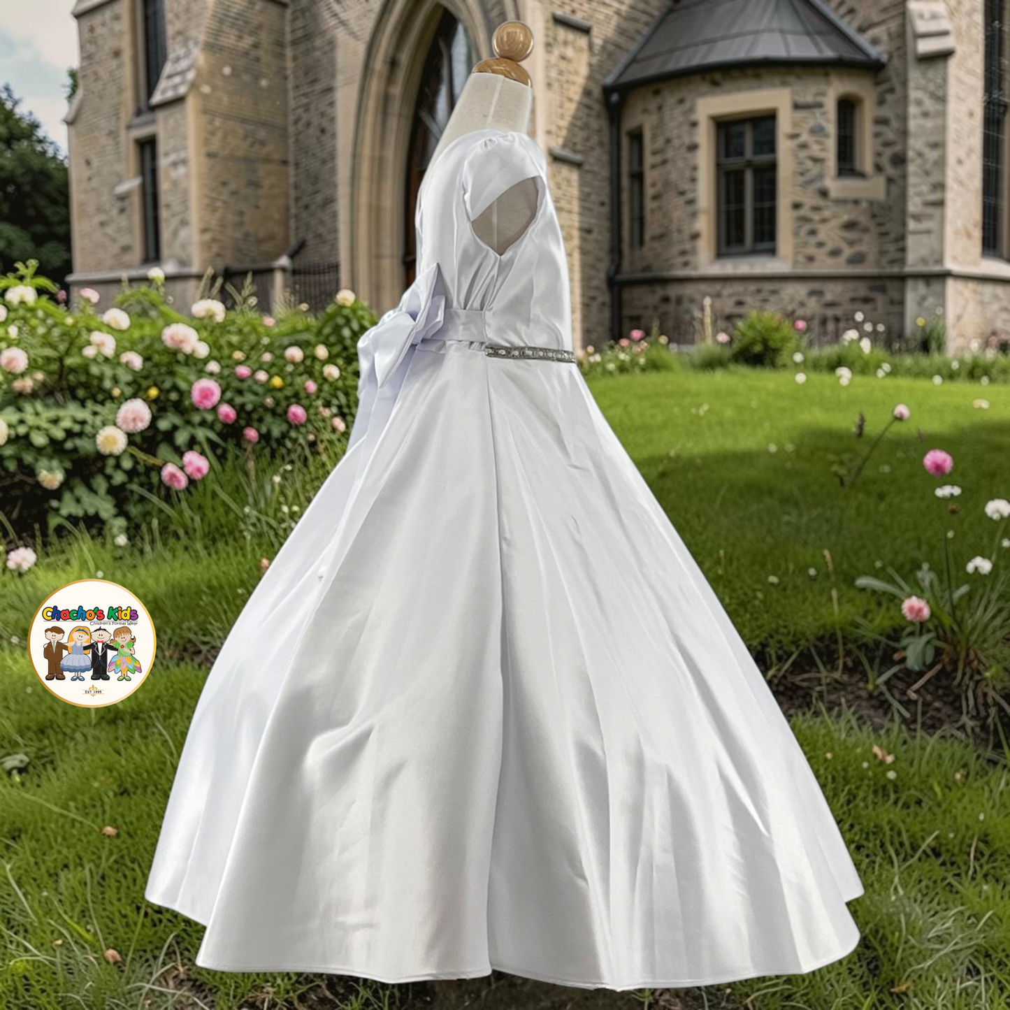 First Communion White Dress (439)