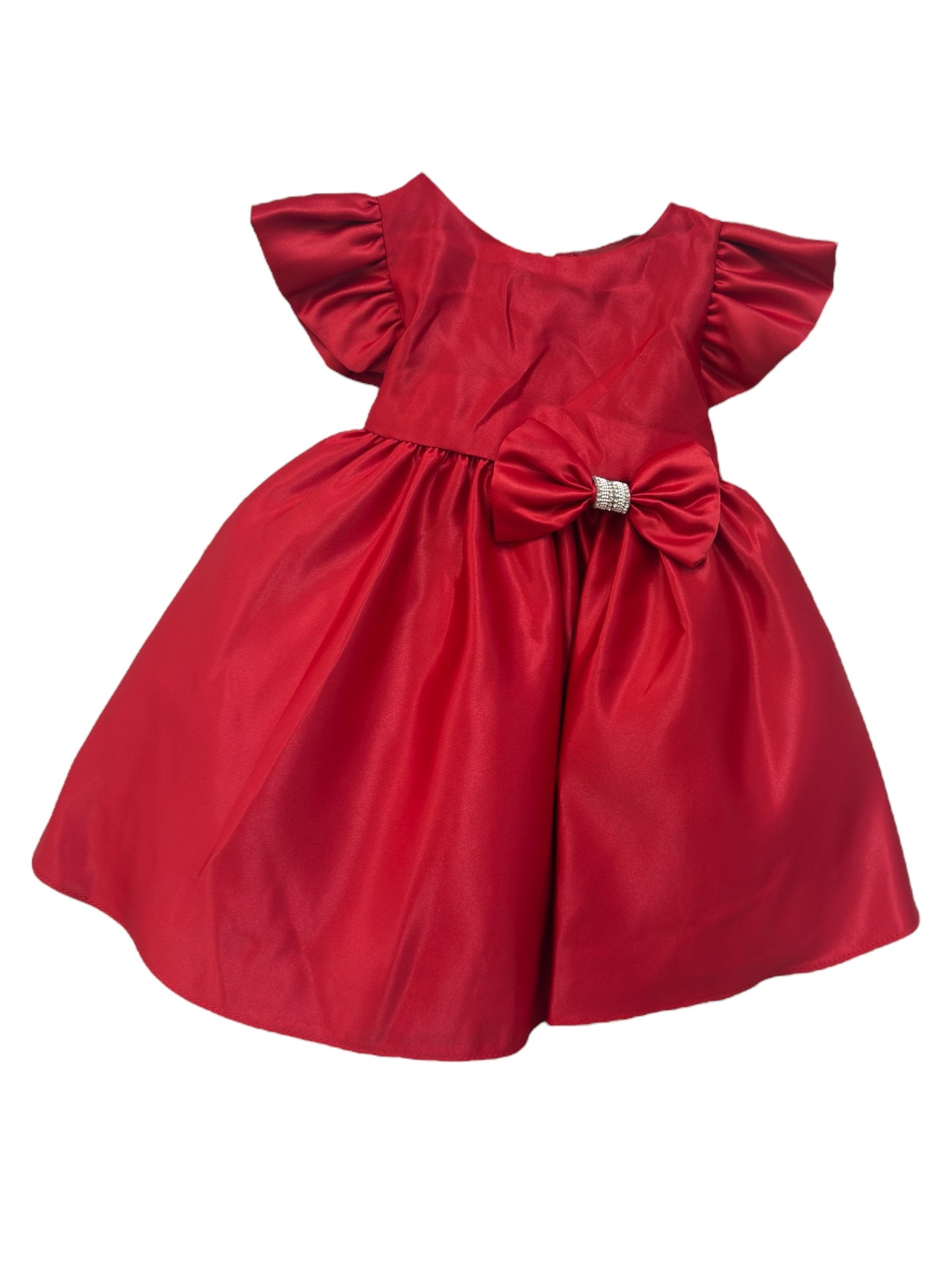 Baby Party / Flower Girl Dress (B263)-Girls-Red-6M-Chacho's-Kids