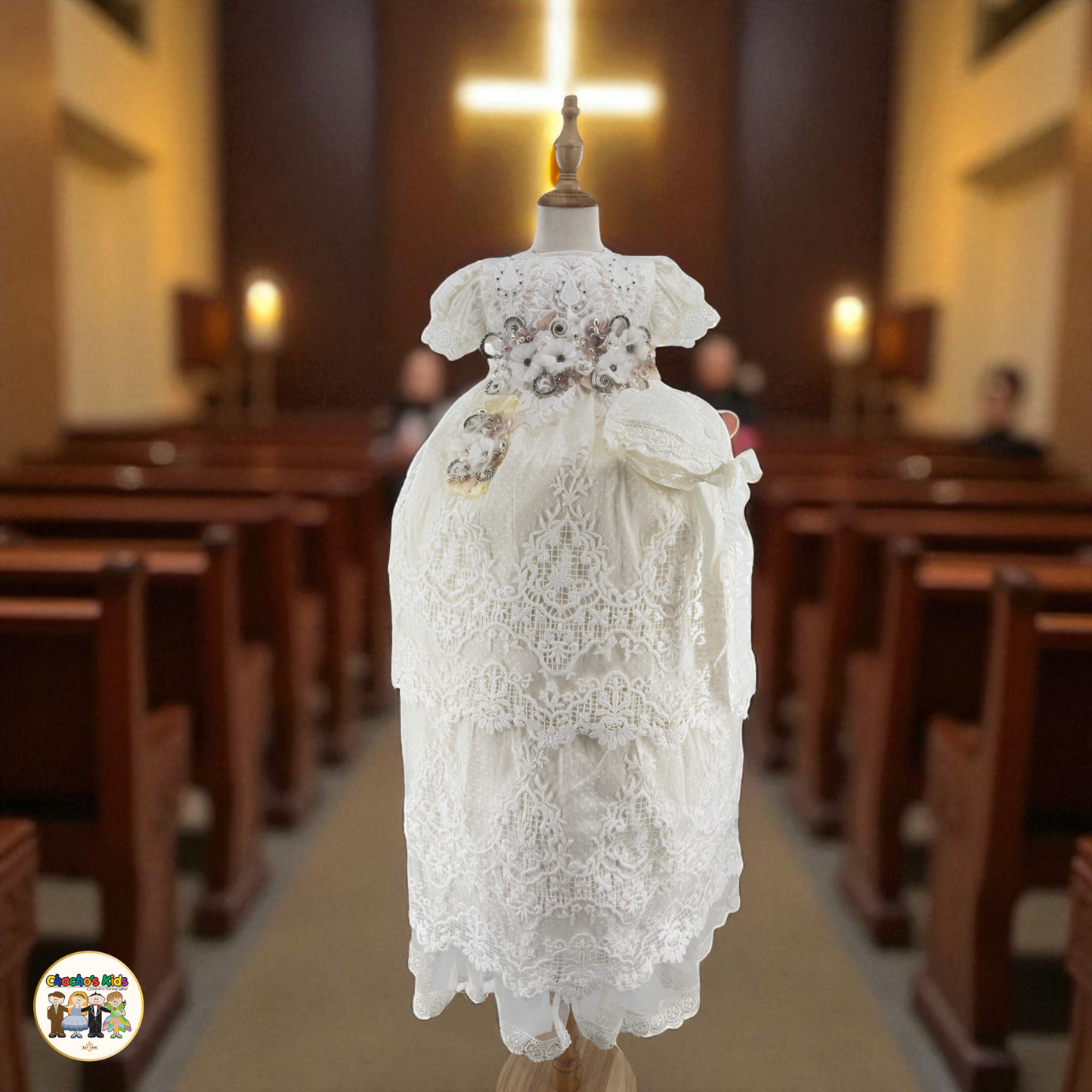 Girls Baptism Dress - (Liliana)