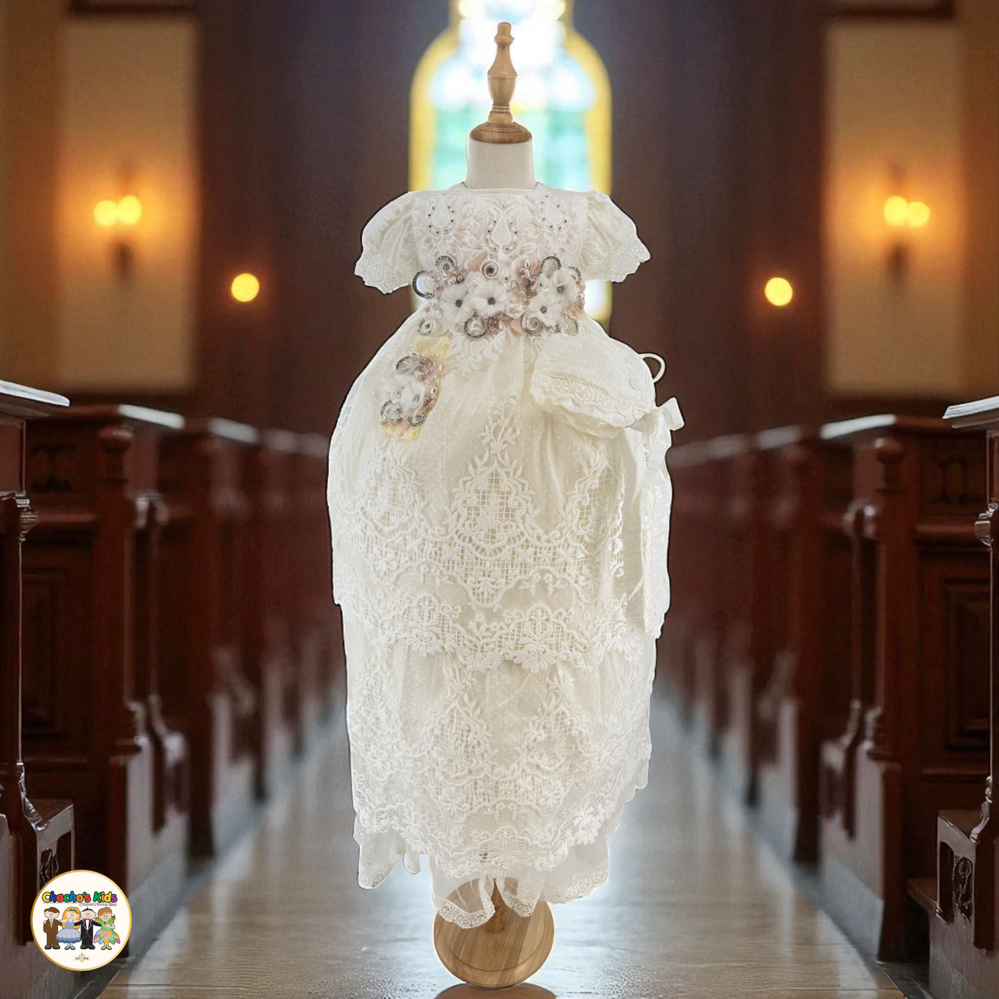 Girls Baptism Dress - (Liliana)