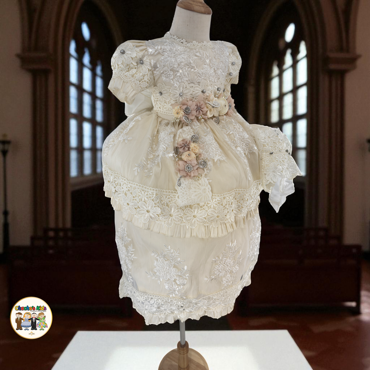 Girls Baptism Dress- Ivory (Alana)