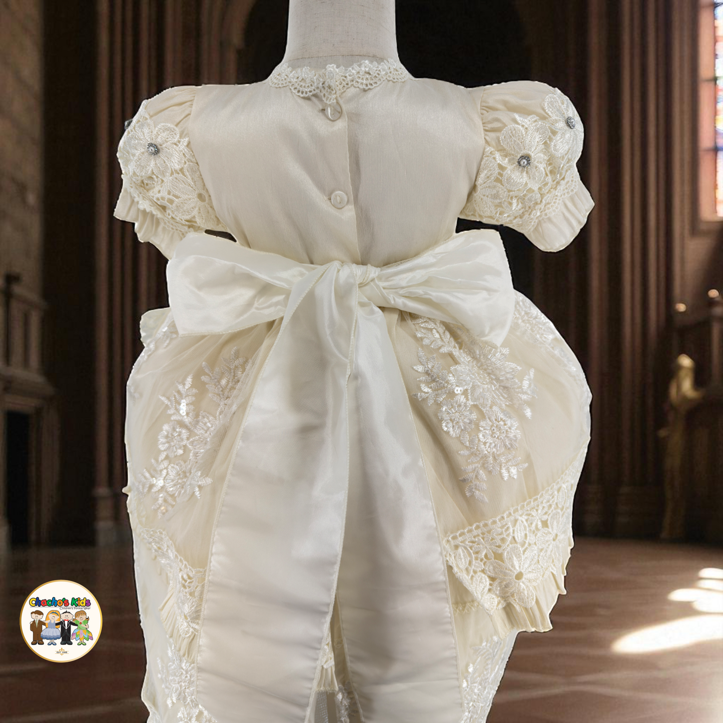 Girls Baptism Dress- Ivory (Alana)