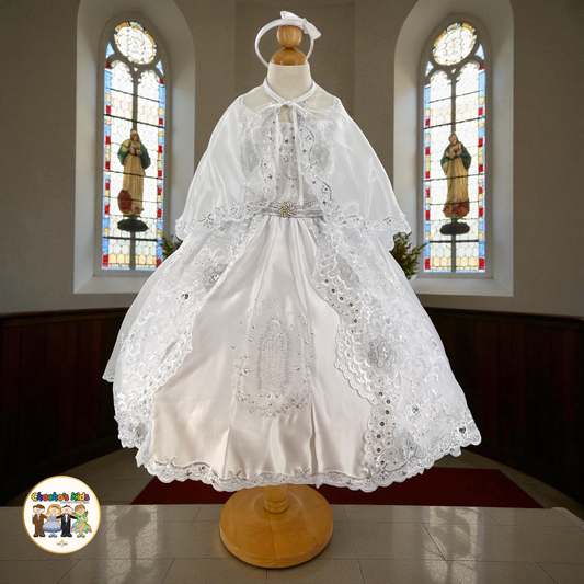 Girls Baptism Dress Virgin Mary-White (442)