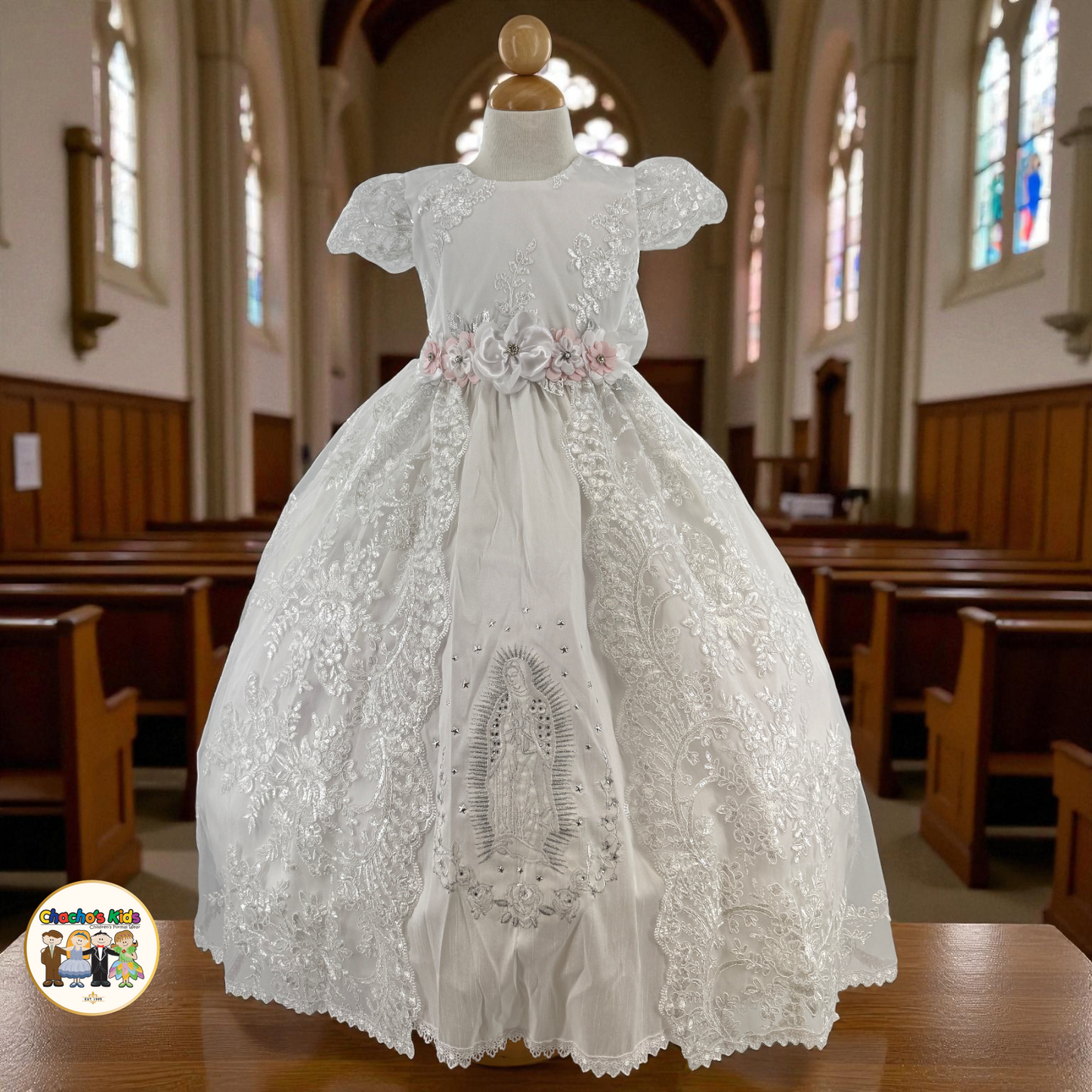 Girls Baptism Dress Virgin Mary (612)