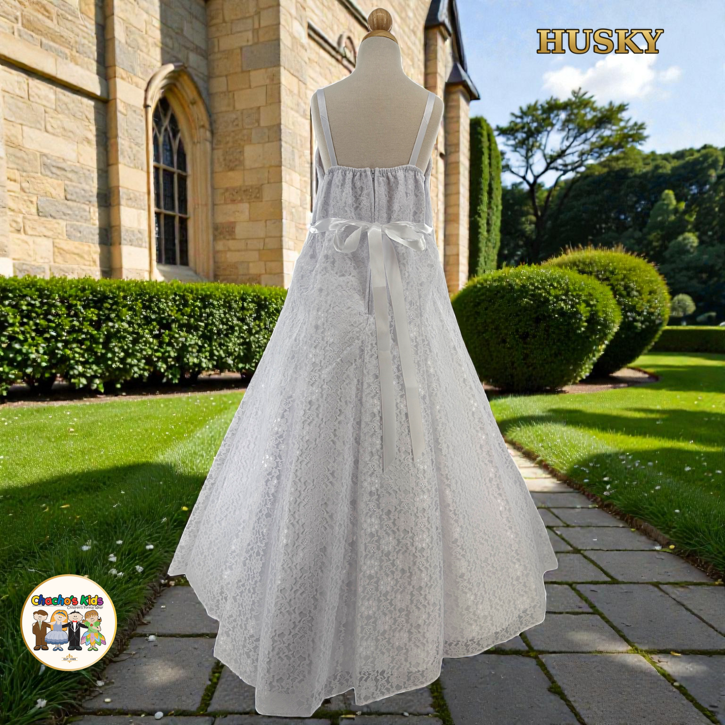 First Communion White Dress-Husky (1515)