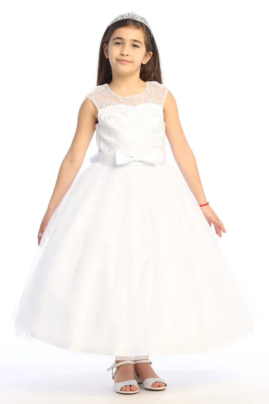 Party / Flower Girl Dress (KE07)-Girls-White-2-Chacho's Kids