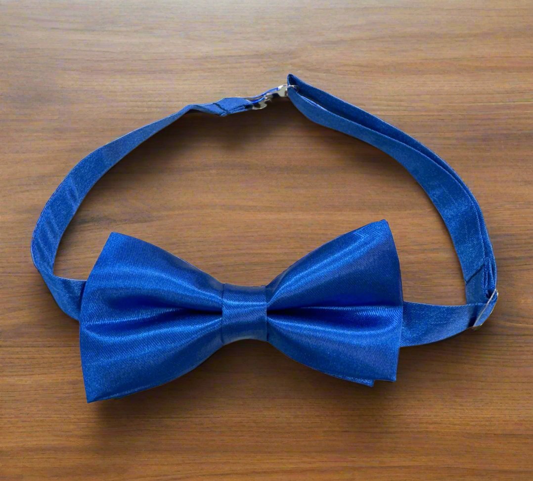 Satin Bow Tie (Royal Blue)-Boys-Royal Blue-Chacho’s Kids