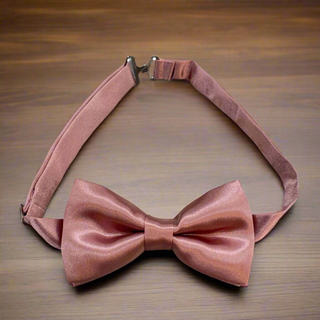 Satin Bow Tie (Dusty Rose)-Boys-Dusty Rose-Chacho’s Kids