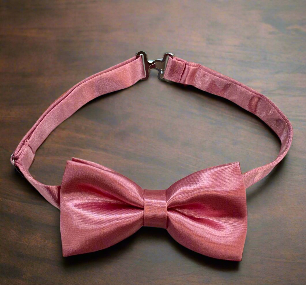 Satin Bow Tie (Dusty Pink)-Boys-Dusty Pink-Chacho’s Kids