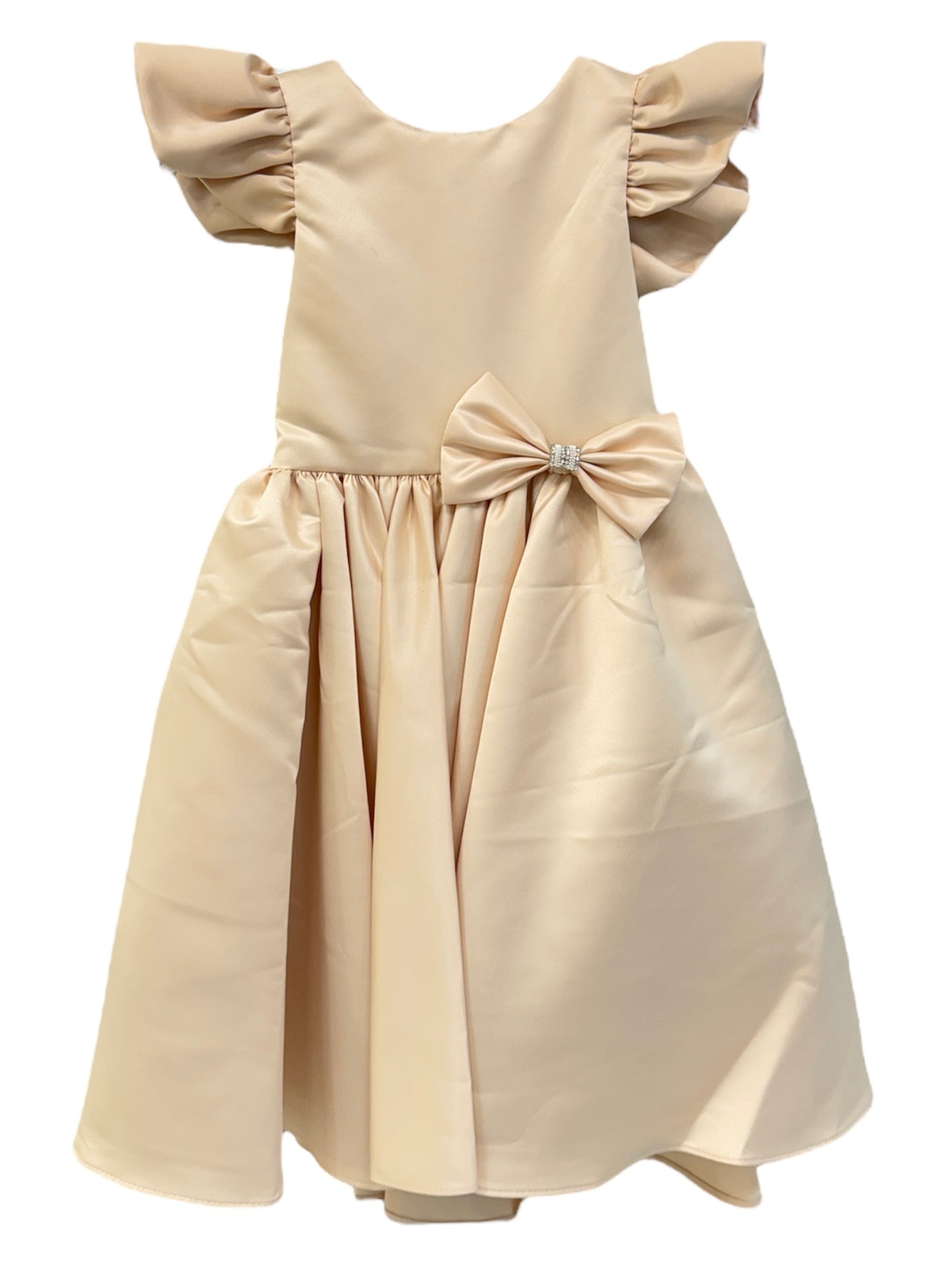 Party / Flower Girl Dress (263)-Girls-Champagne-2-Chacho's Kids