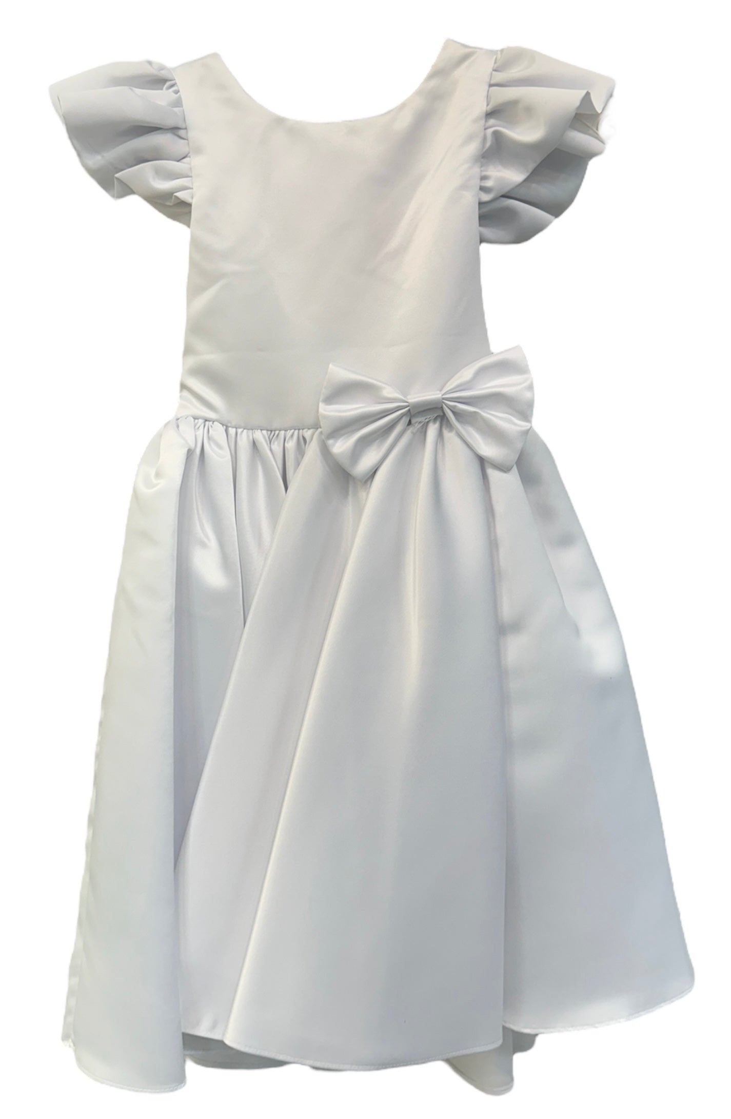 Party / Flower Girl Dress (263)-Girls-White-2-Chacho's Kids