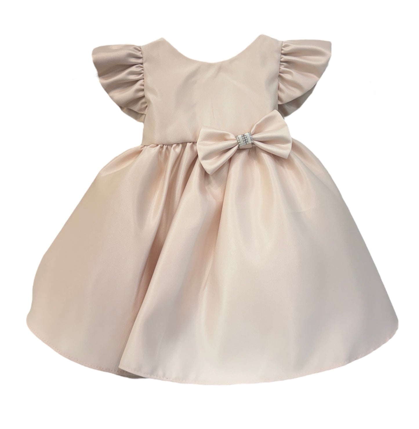 Baby Party / Flower Girl Dress (B263)-Girls-Champagne-6M-Chacho's-Kids