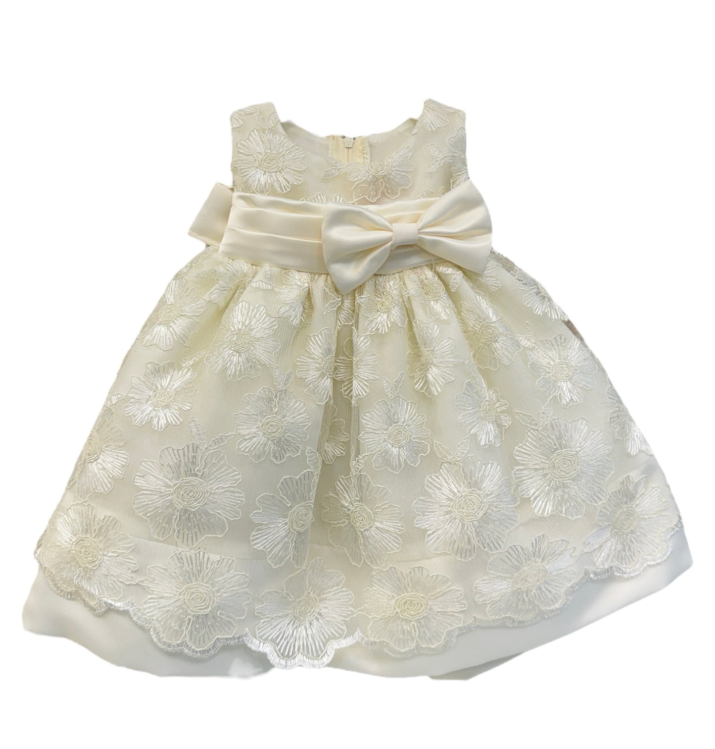 Baby Party / Flower Girl Dress (P150)-Girls-Ivory-S-Chacho's-Kids