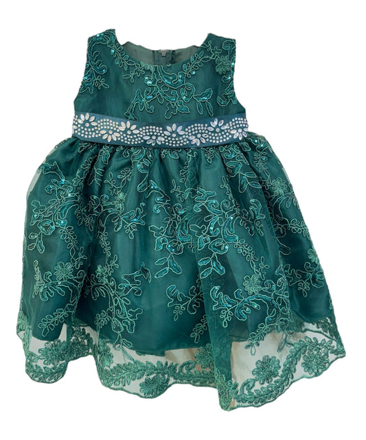 Baby Party / Flower Girl Dress (Rosie)-Girls-Hunter Green-S-Chacho's-Kids
