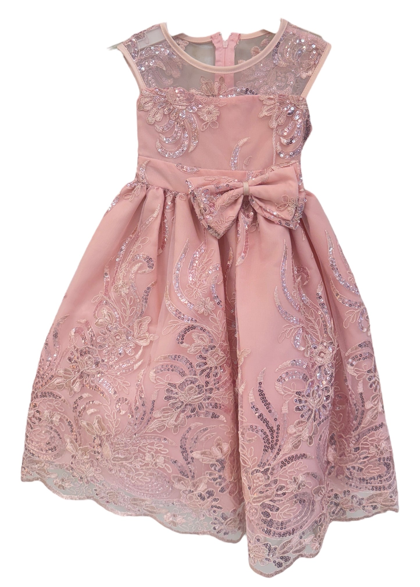 Party/Flower Girl Dress (244)-Girls-Pink-2-Chacho's Kids