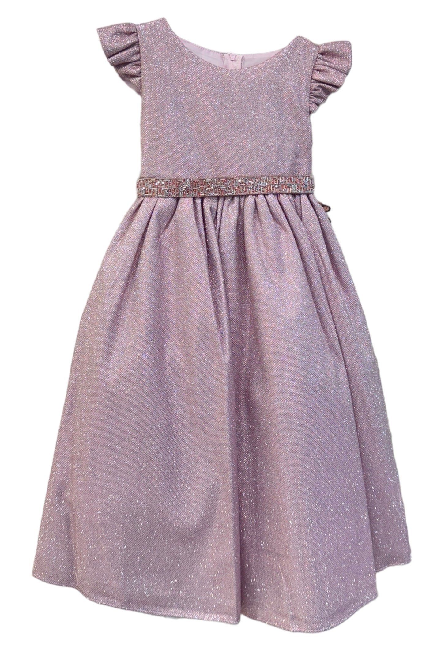 Ball Gown Dress (D-828)-Girls-Mauve-2-Chacho's Kids