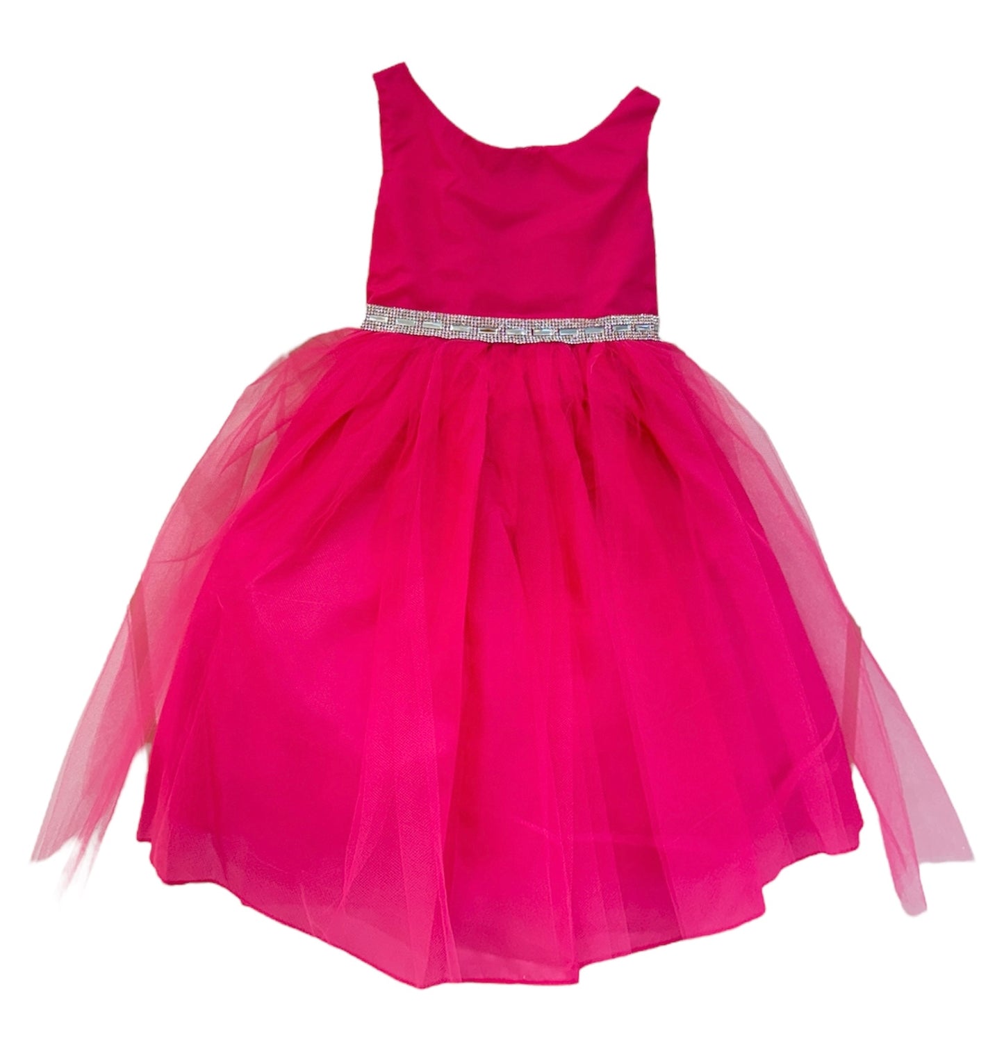 Party / Flower Girl Dress (D-754)-Girls-Fuchsia-2-Chacho's Kids