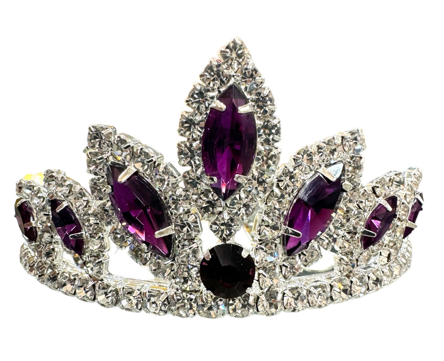 Girls Princess Tiara (0564)-Girls-Purple/Silver-Chacho's Kids