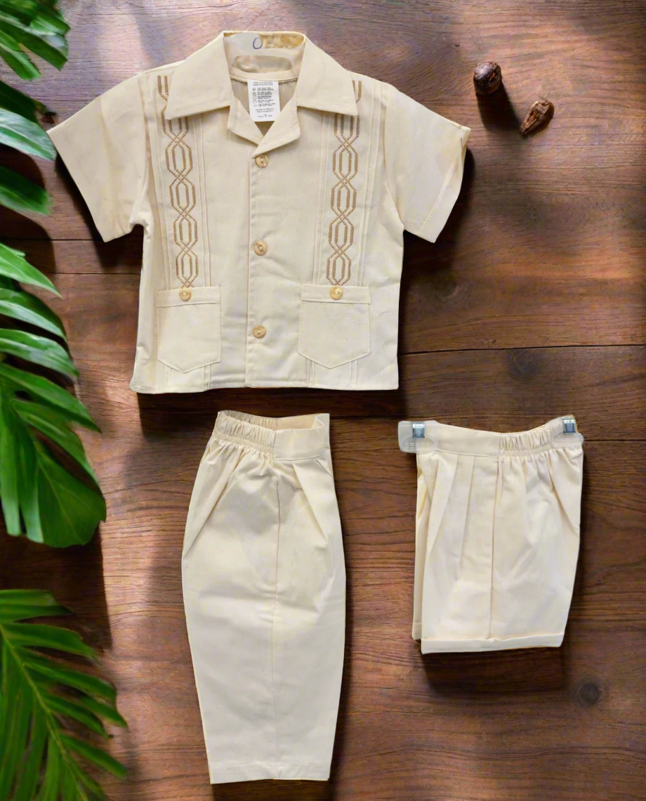 Boys Guayabera Sets (124 Rombo)-Boys-Chacho’s Kids