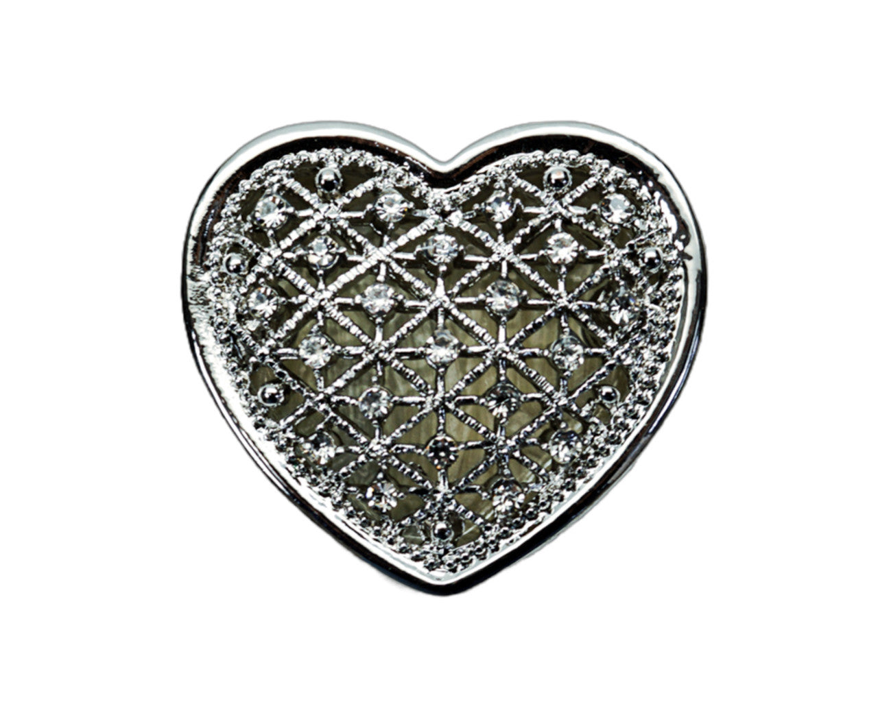 Wedding Arras-1.5" Silver Heart Arras Box and Coin Set with Rhinestones-Chacho's Kids