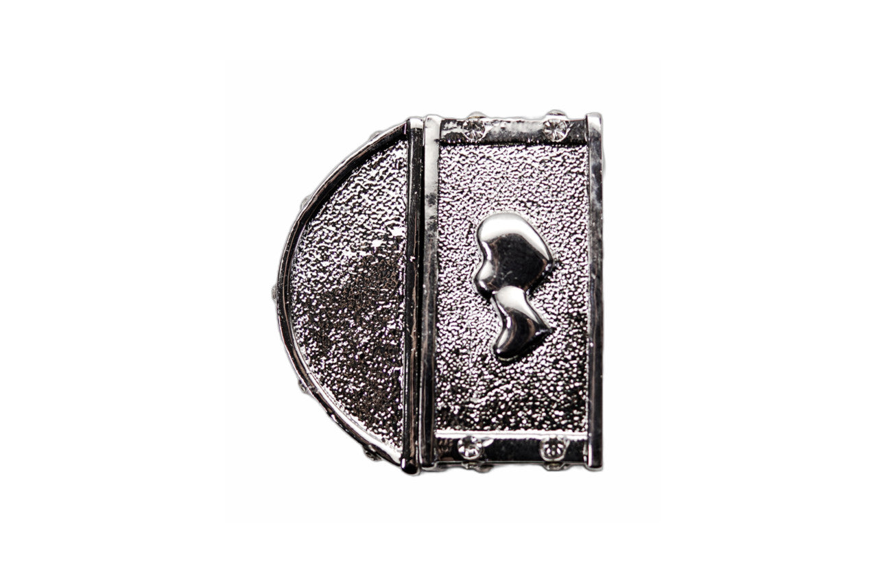 Wedding Arras-2.2" Silver Treasure Chest Arras Box Set with Hearts-Chacho's Kids