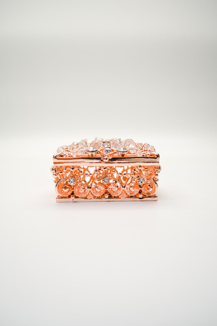 Wedding Arras-2.5" Rose Gold Rectangle Crystal Wedding Arras Set-Chacho's Kids