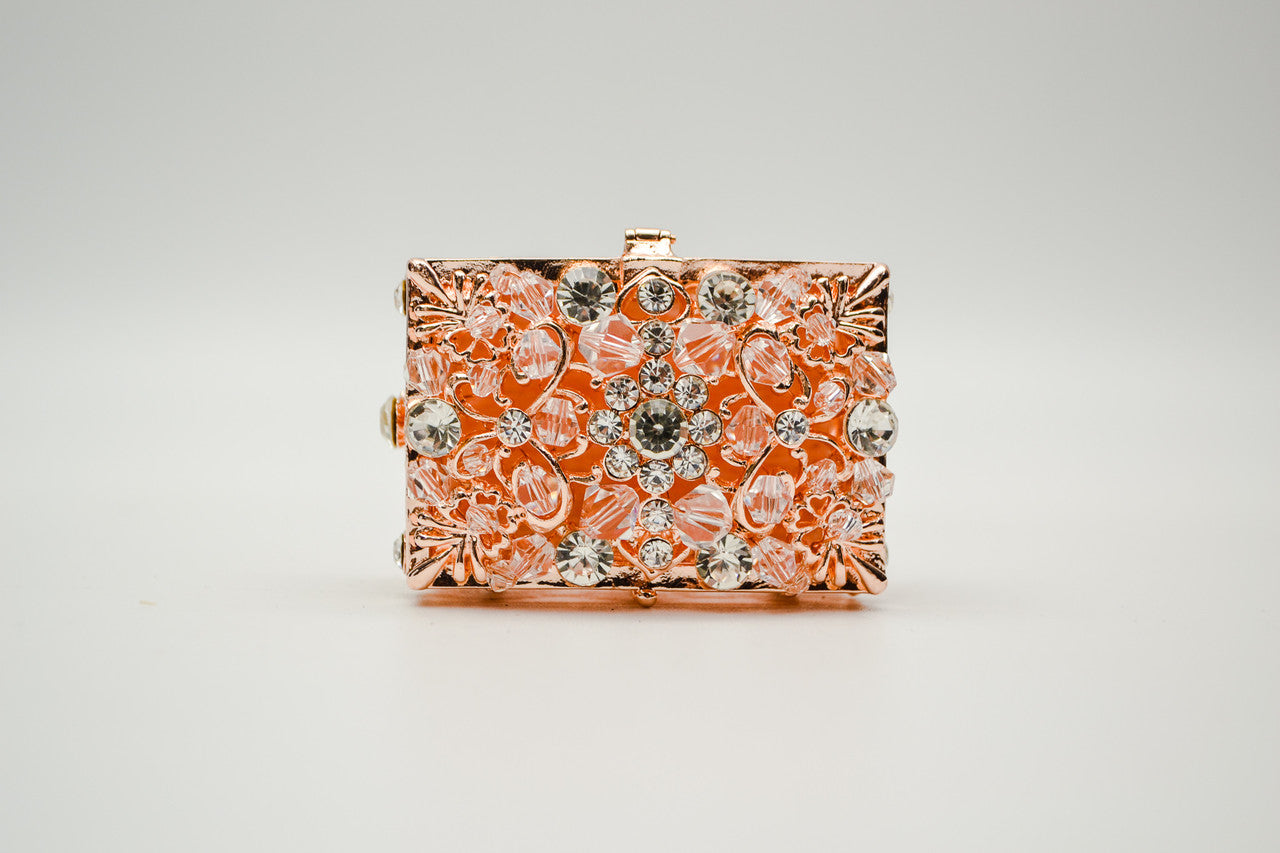 Wedding Arras-2.5" Rose Gold Rectangle Crystal Wedding Arras Set-Chacho's Kids