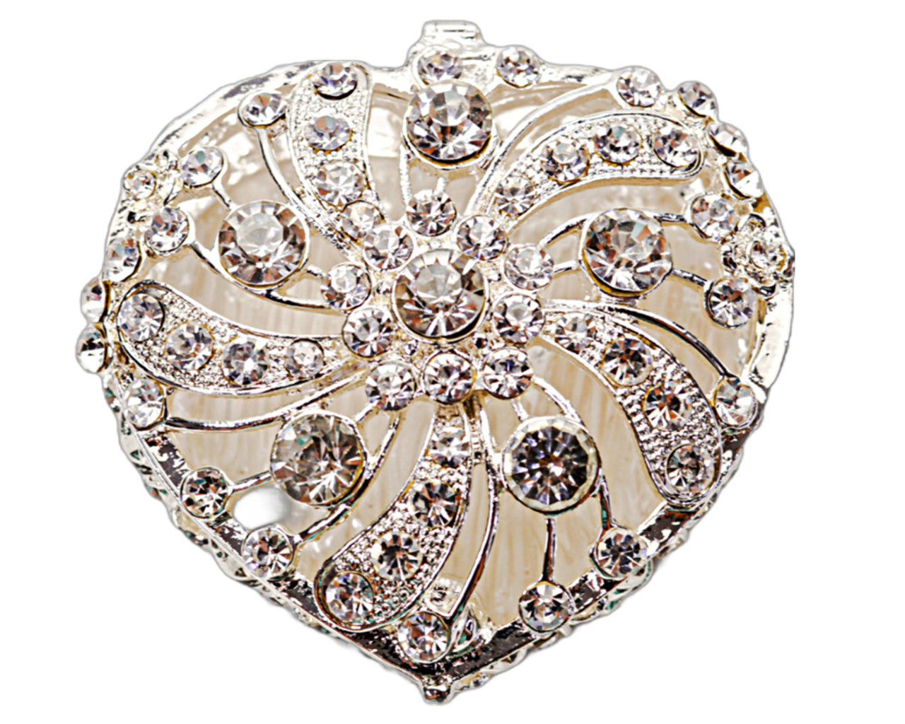 Wedding Arras-2.75" Silver Heart Crystal Wedding Arras Box Set-Chacho's Kids