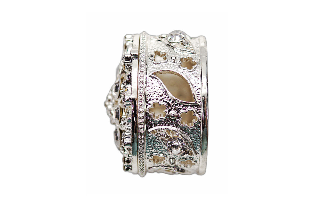 Wedding Arras-2.5" Silver Round Crystal Wedding Arras Box Set-Chacho's Kids