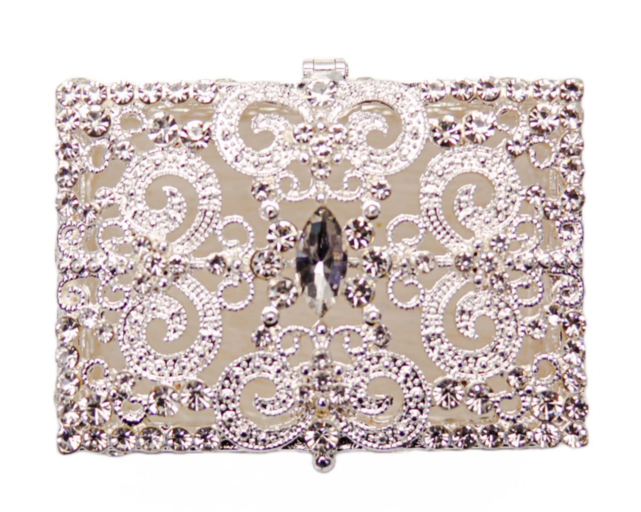 Wedding Arras-3" Silver Rectangle Crystal Wedding Arras Box Set-Chacho's Kids