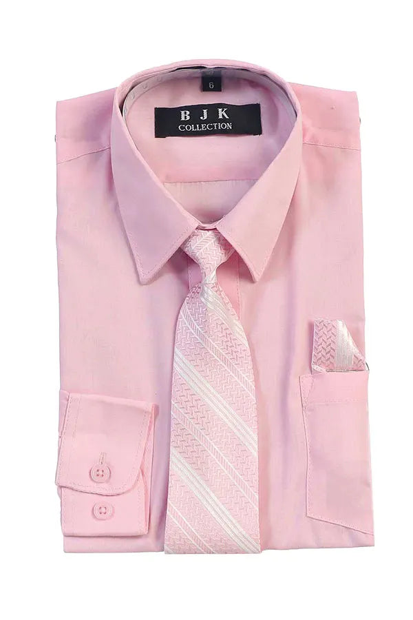 Pink-P-Boys-2-Premium Dress Shirts-Chacho’s Kids
