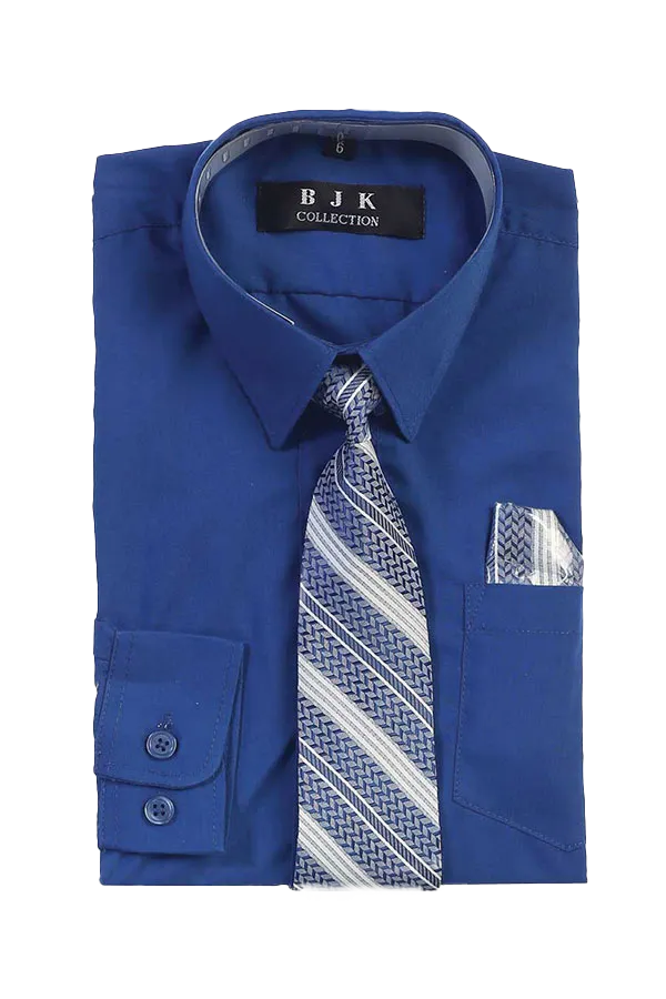 Royal Blue-P-Boys-2-Premium Dress Shirts-Chacho’s Kids