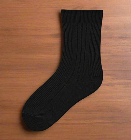 Mens/Teens Black Dress Socks (5200)-Boys-10-13-Chacho’s Kids