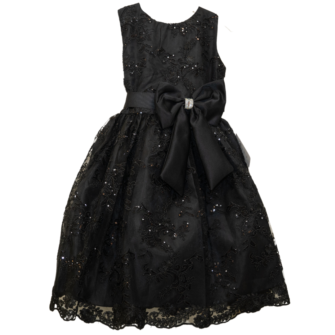 Party / Flower Girl Dress (Rosie)-Girls-Black-2-Chacho's Kids